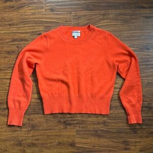 J. Crew Cashmere Shrunken Crew Sweater, medium